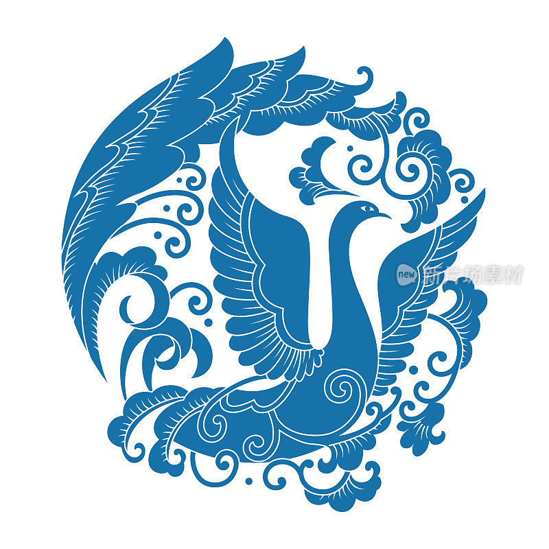 Phoenix, Chinese traditional circular pattern
